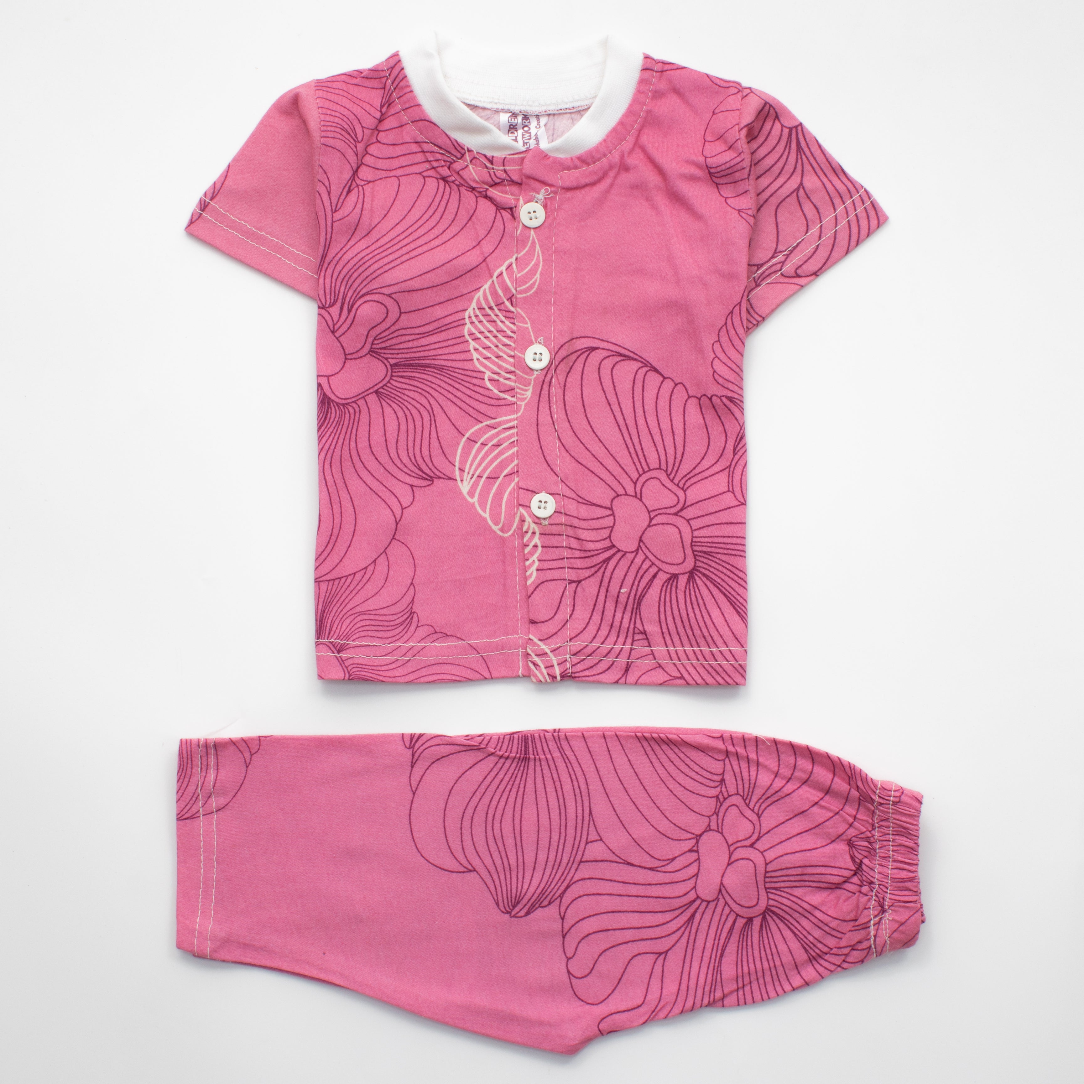 Infant Baby Night Suit Color Pink