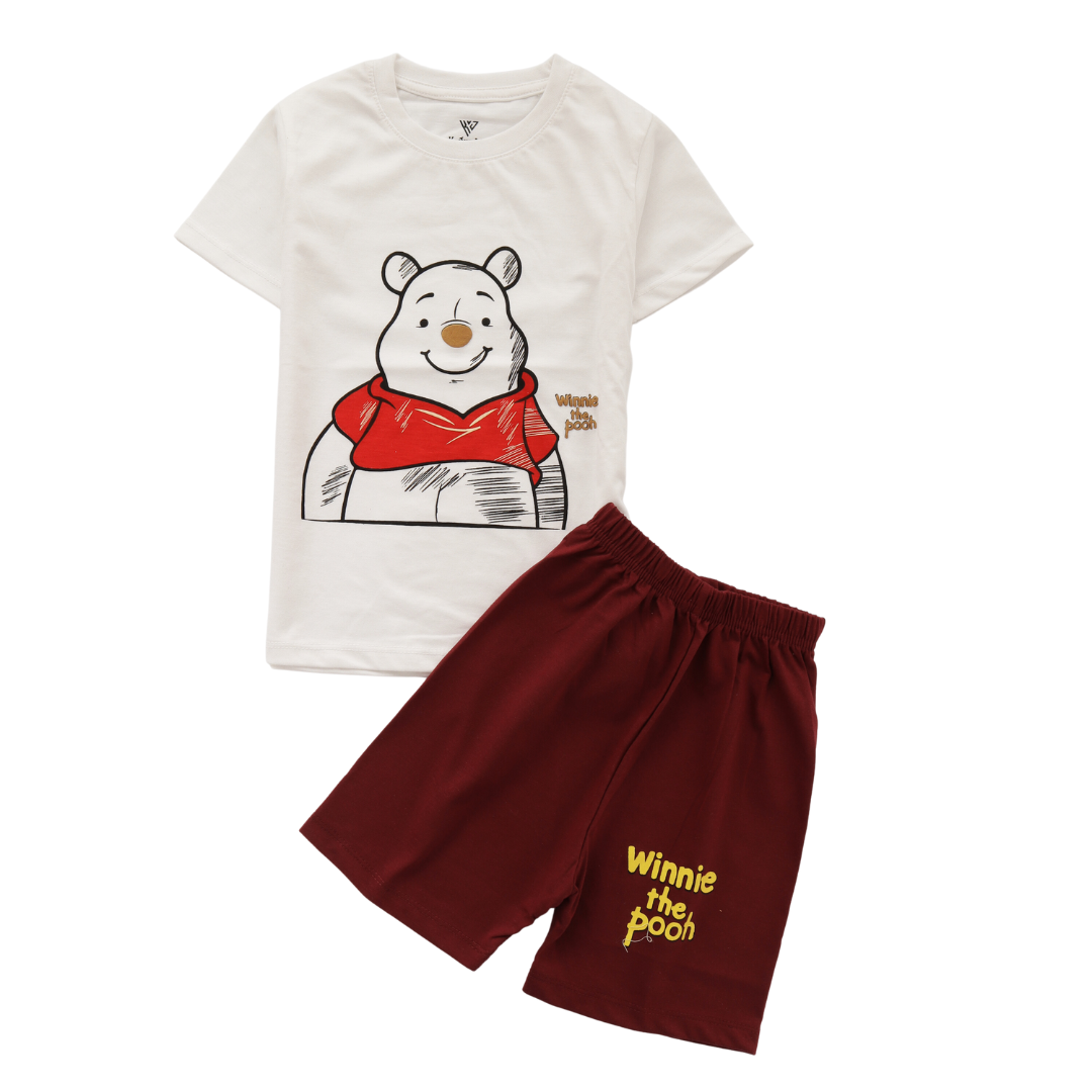 Boys Half Sleeves 2 Piece Suit (Pooh)