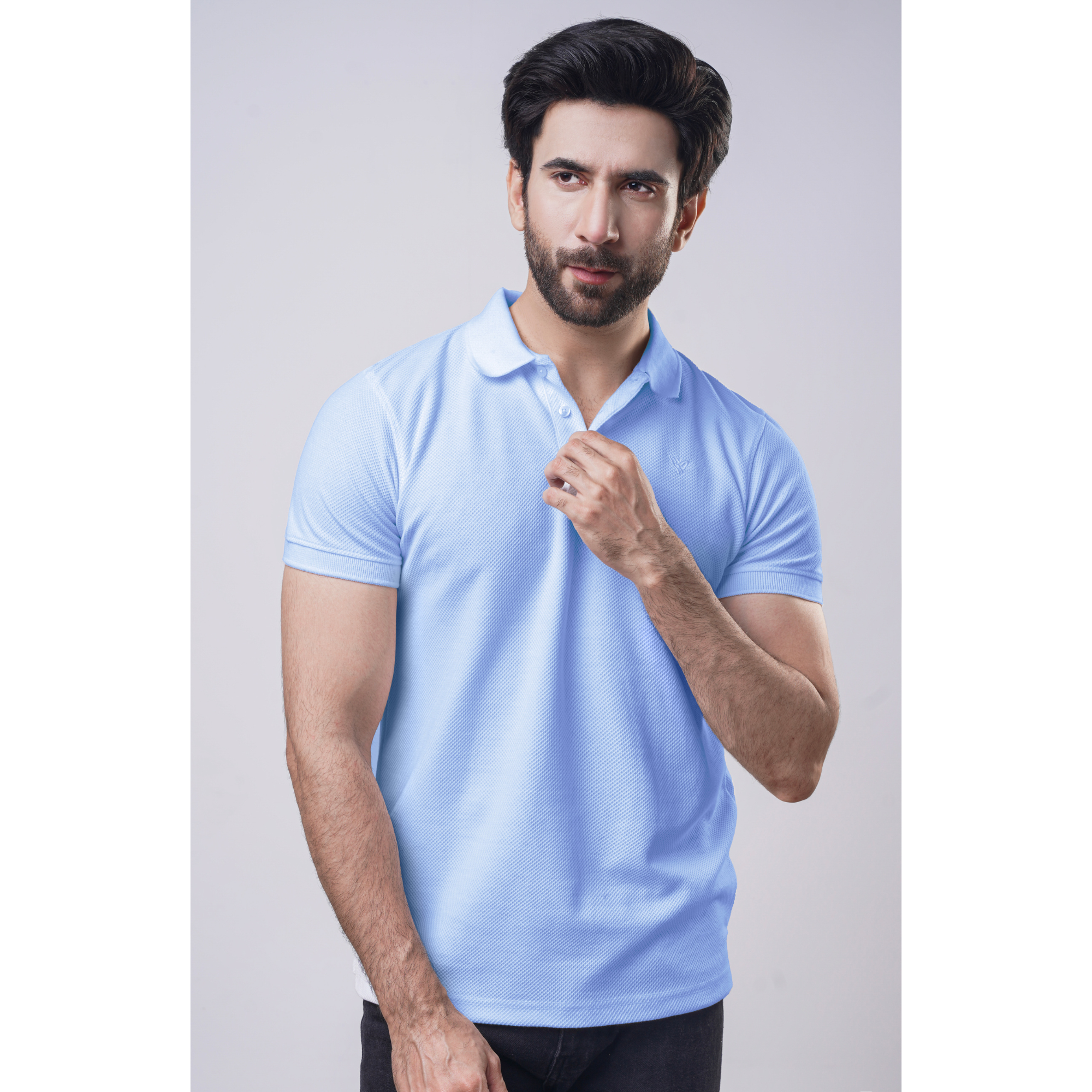 Men's Popcorn Half Sleeve Polo