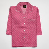Girls Night Suit Full Sleeves Color Palm-Purple  Code-H