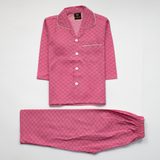 Girls Night Suit Full Sleeves Color Palm-Purple  Code-H