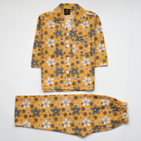 Girls Night Suit Full Sleeves Color Mustard Code-H