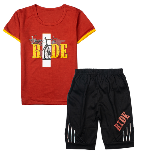 Boys Half Sleeves 2 Piece Suit (Ride)