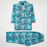 Girls Night Suit Full Sleeves Color Blue Code-I