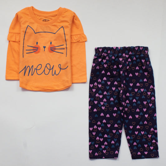 Infant Baby Printed Full Sleeve Suit (Meow)