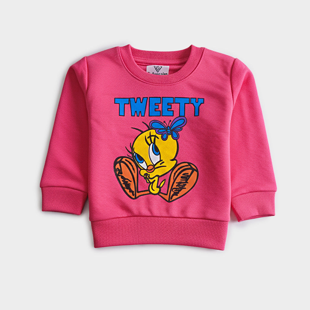 Girls Printed Full Sleeve Sweat T-Shirt Code (7213)
