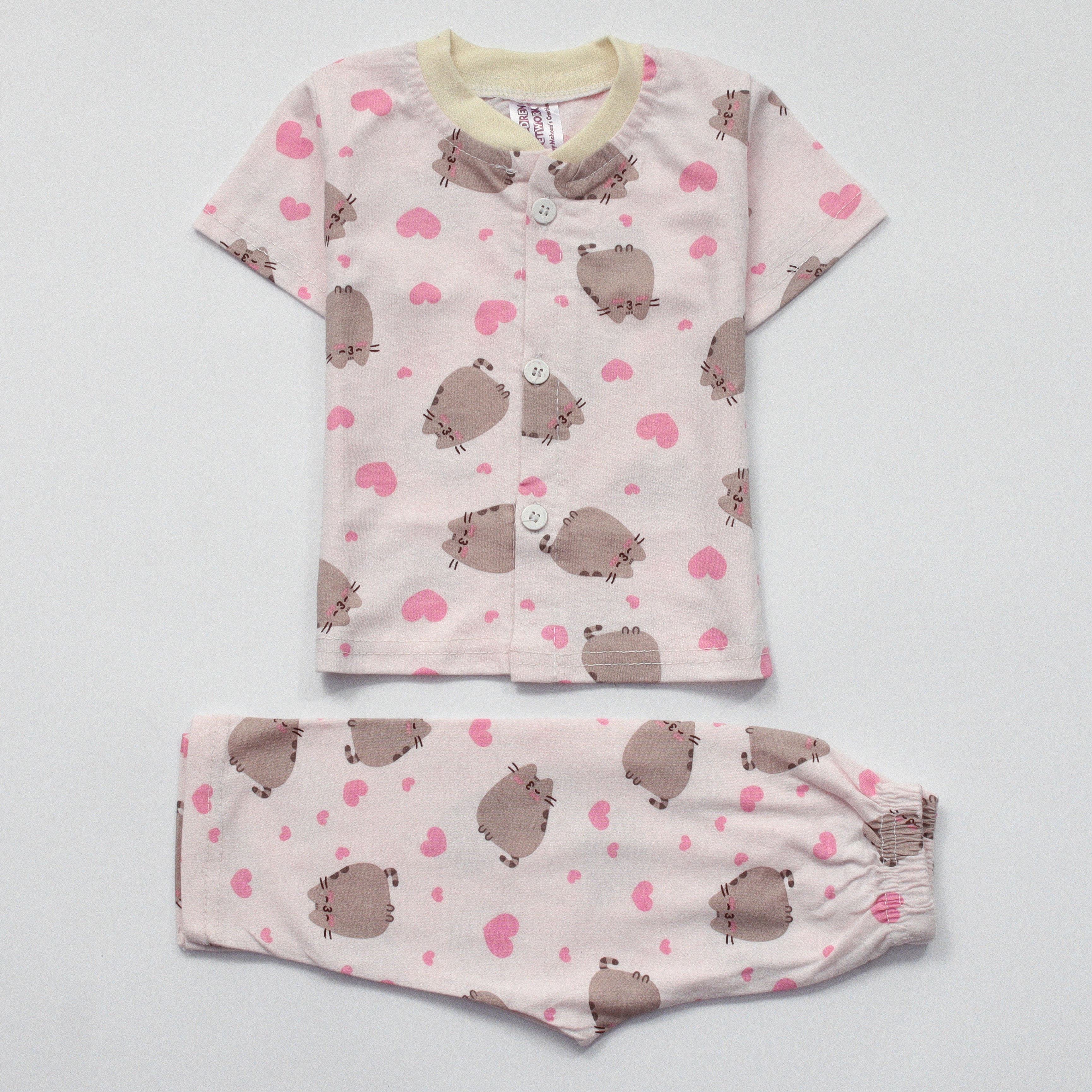Infant Baby Night Suit Color Light-Pink