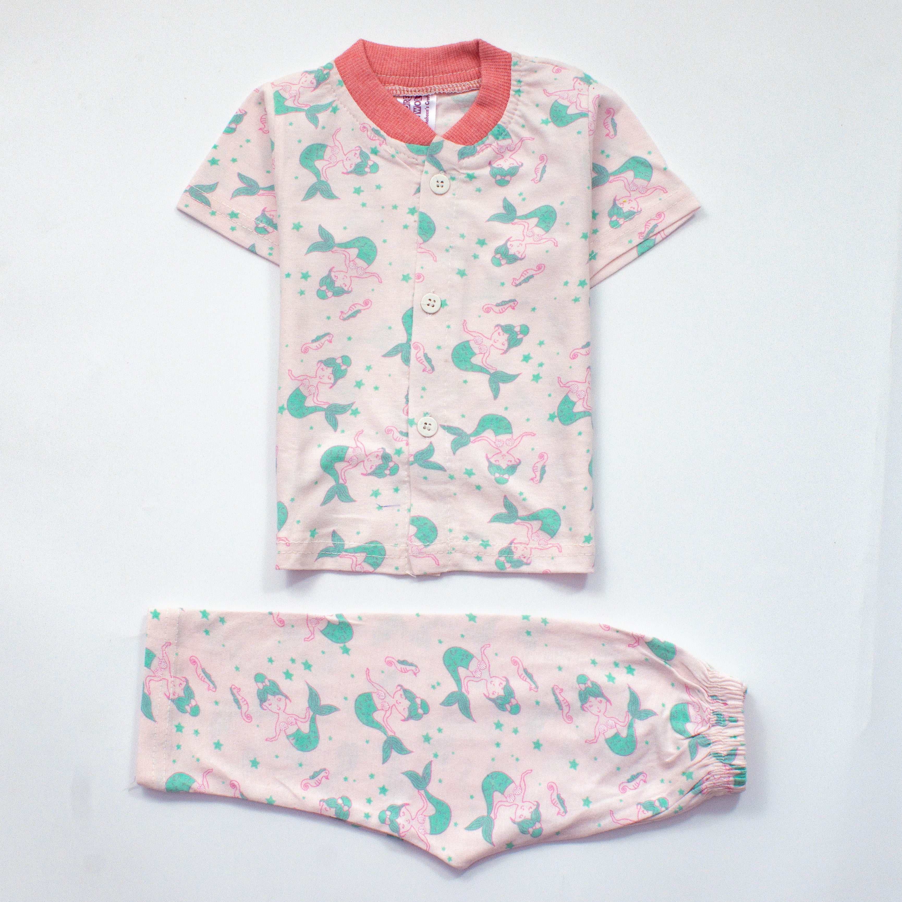 Infant Baby Night Suit Color Light-Pink