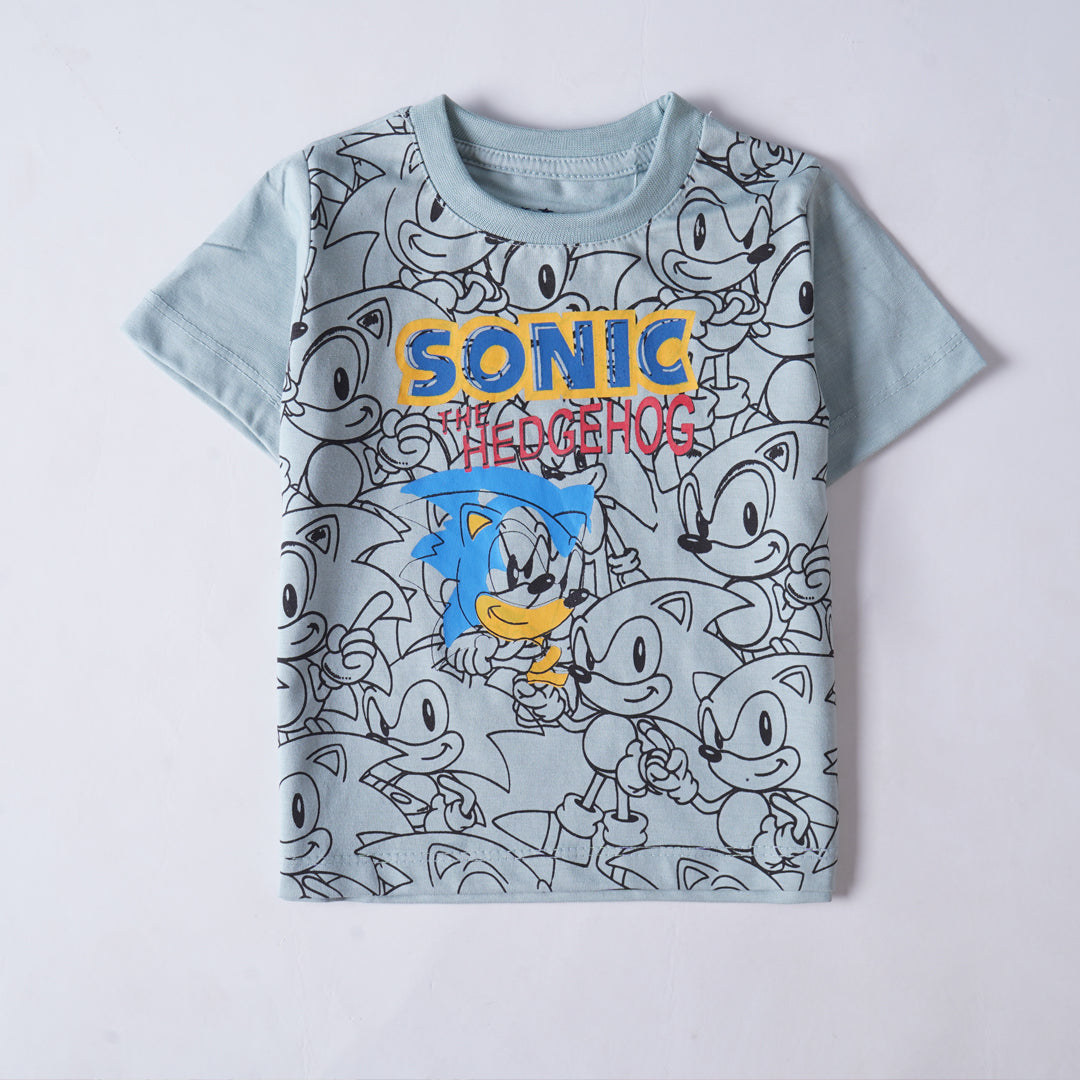 Boys Half Sleeves-Printed T-Shirt (Sonic-2)