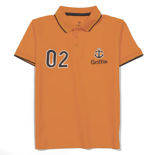 Boys Half Sleeves Polo T-Shirt (Grifin)