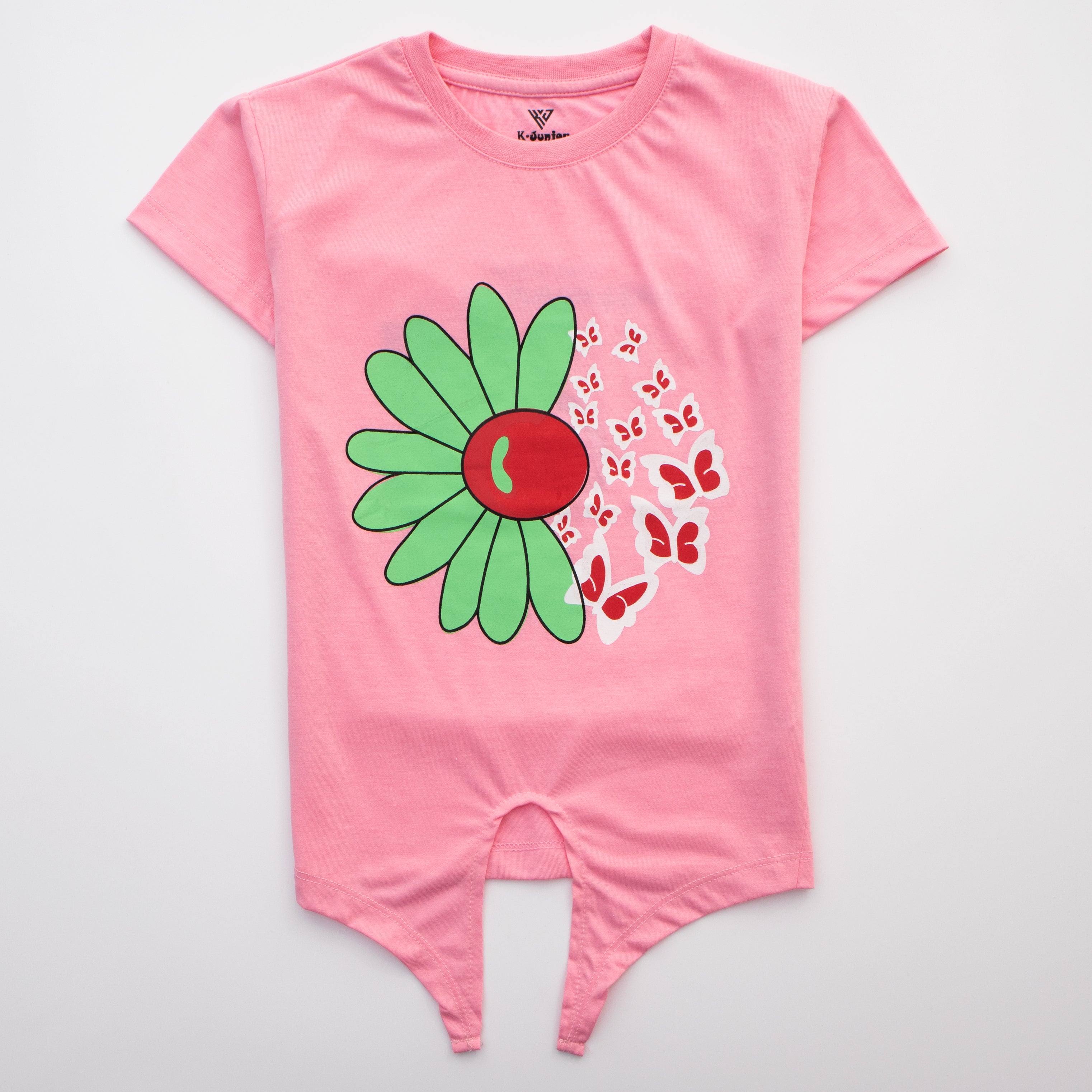 Girls H/S T Shirt Code - (Flower)