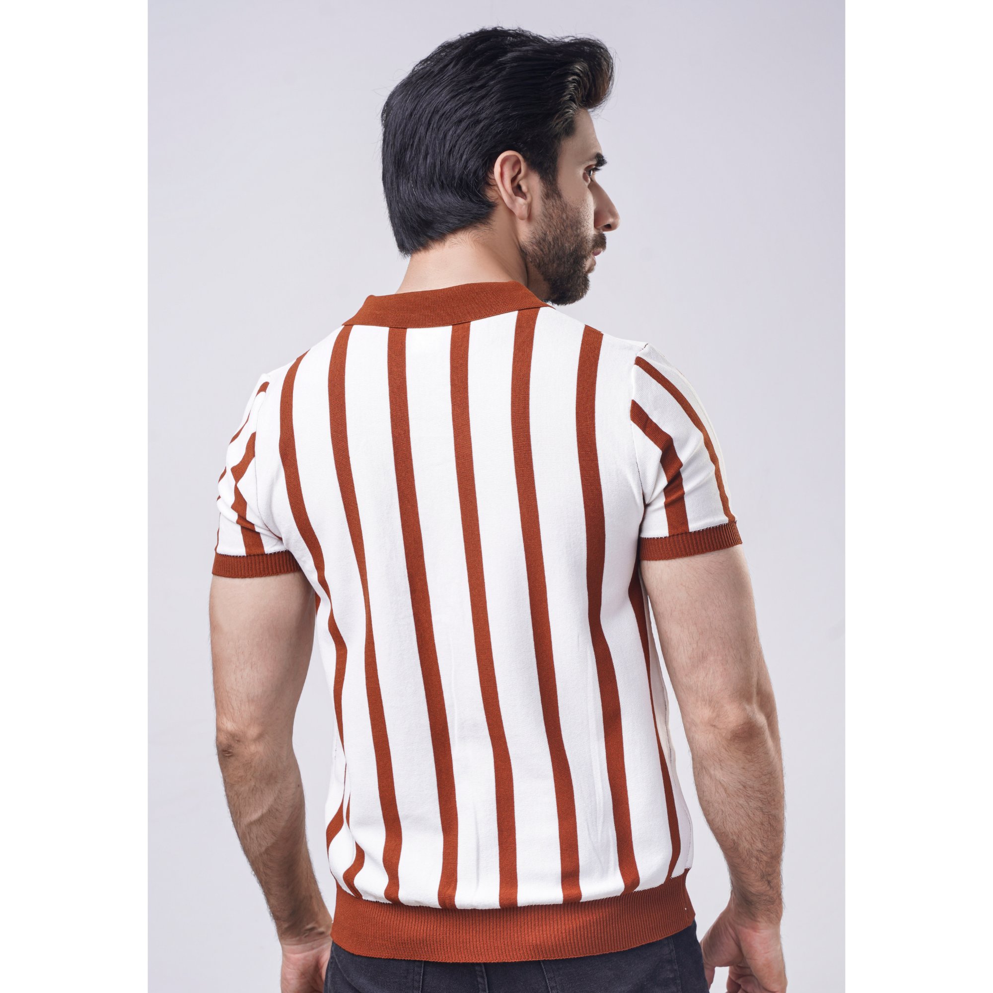 Men's Knitted Half Sleeve Polo