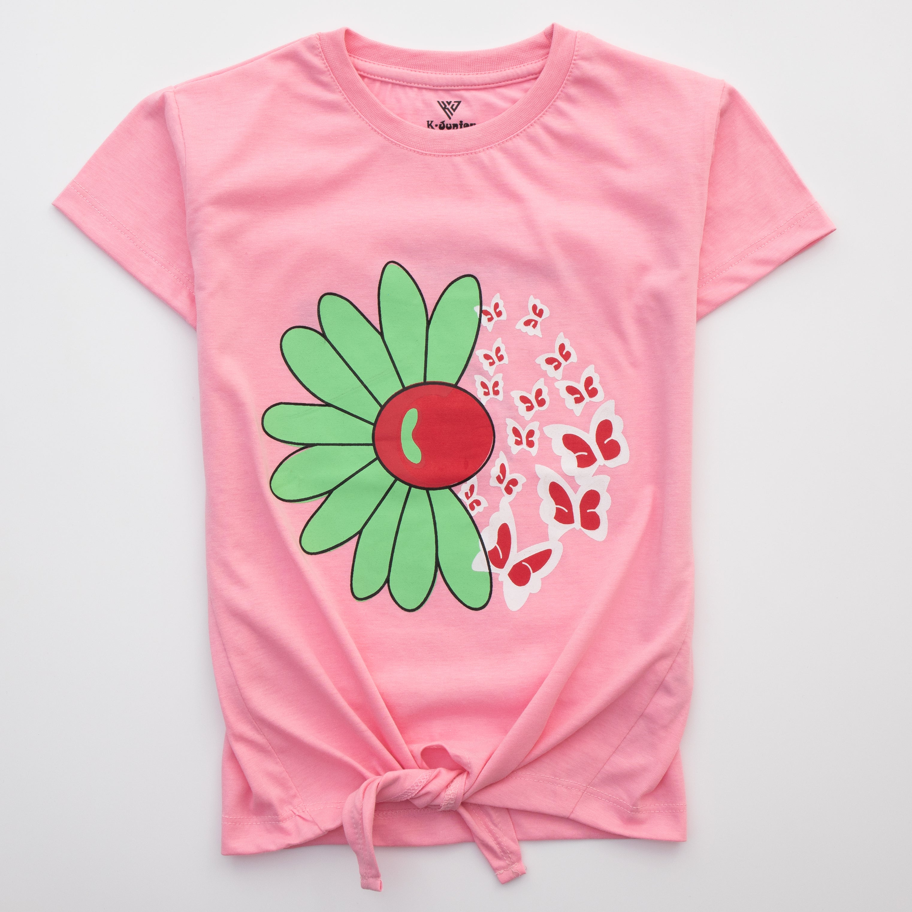 Girls H/S T Shirt Code - (Flower)