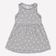 Girls Printed Frock Color Grey