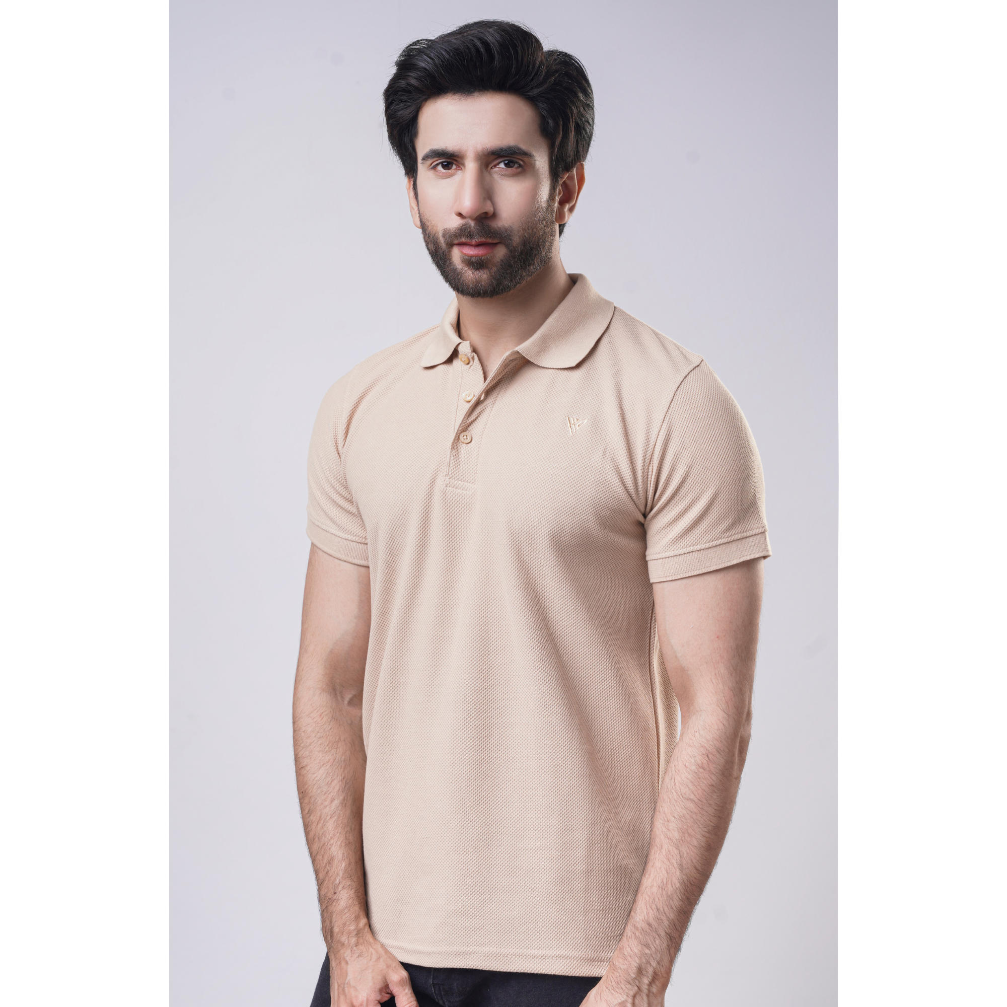 Men's Popcorn Half Sleeve Polo