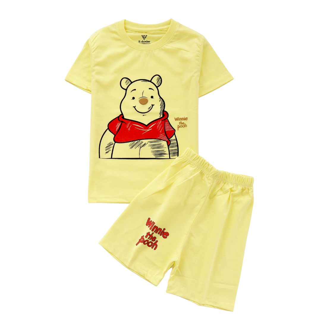 Boys Half Sleeves 2 Piece Suit (Pooh)