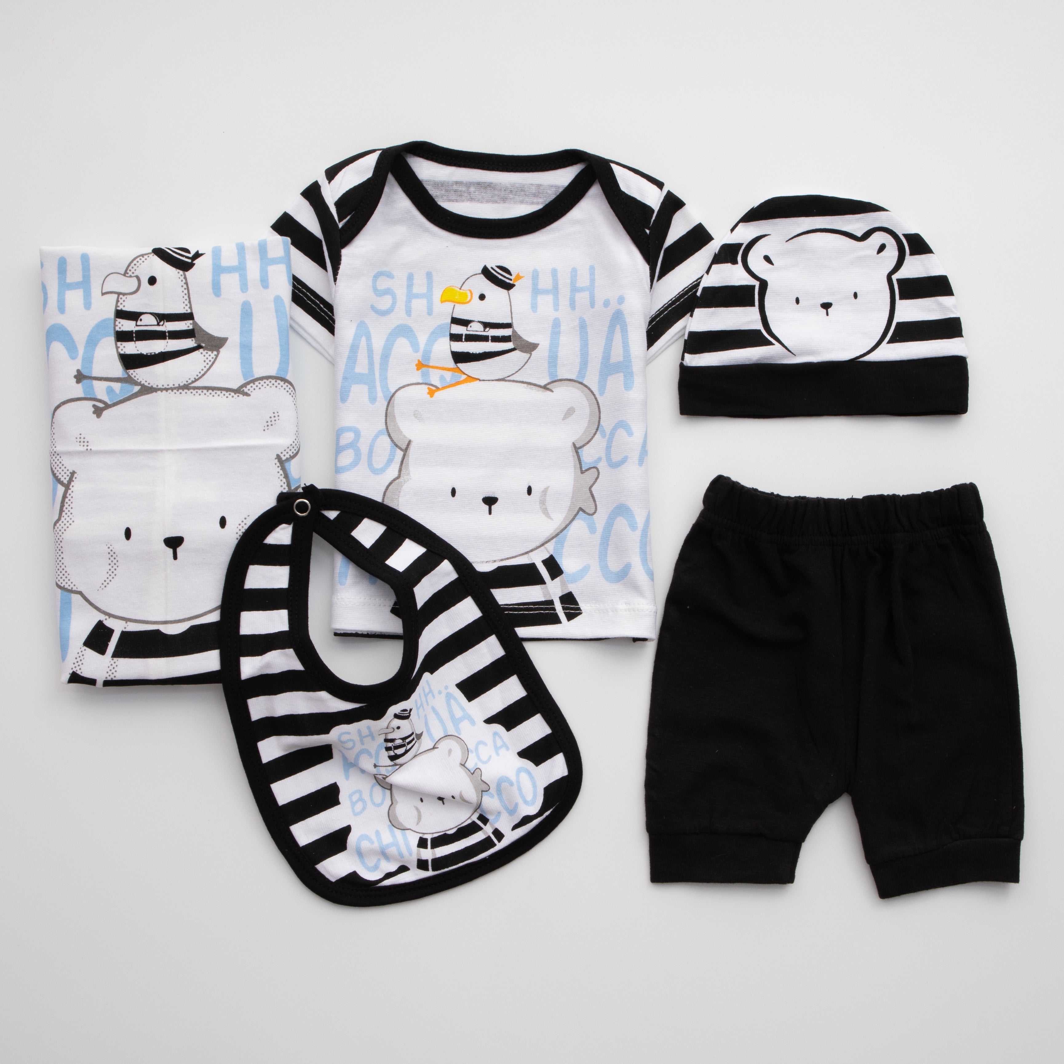 Newborn Unisex 5Pcs Rompers Set Code ( SHH )