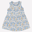 Girls Printed Frock Color White-Blue