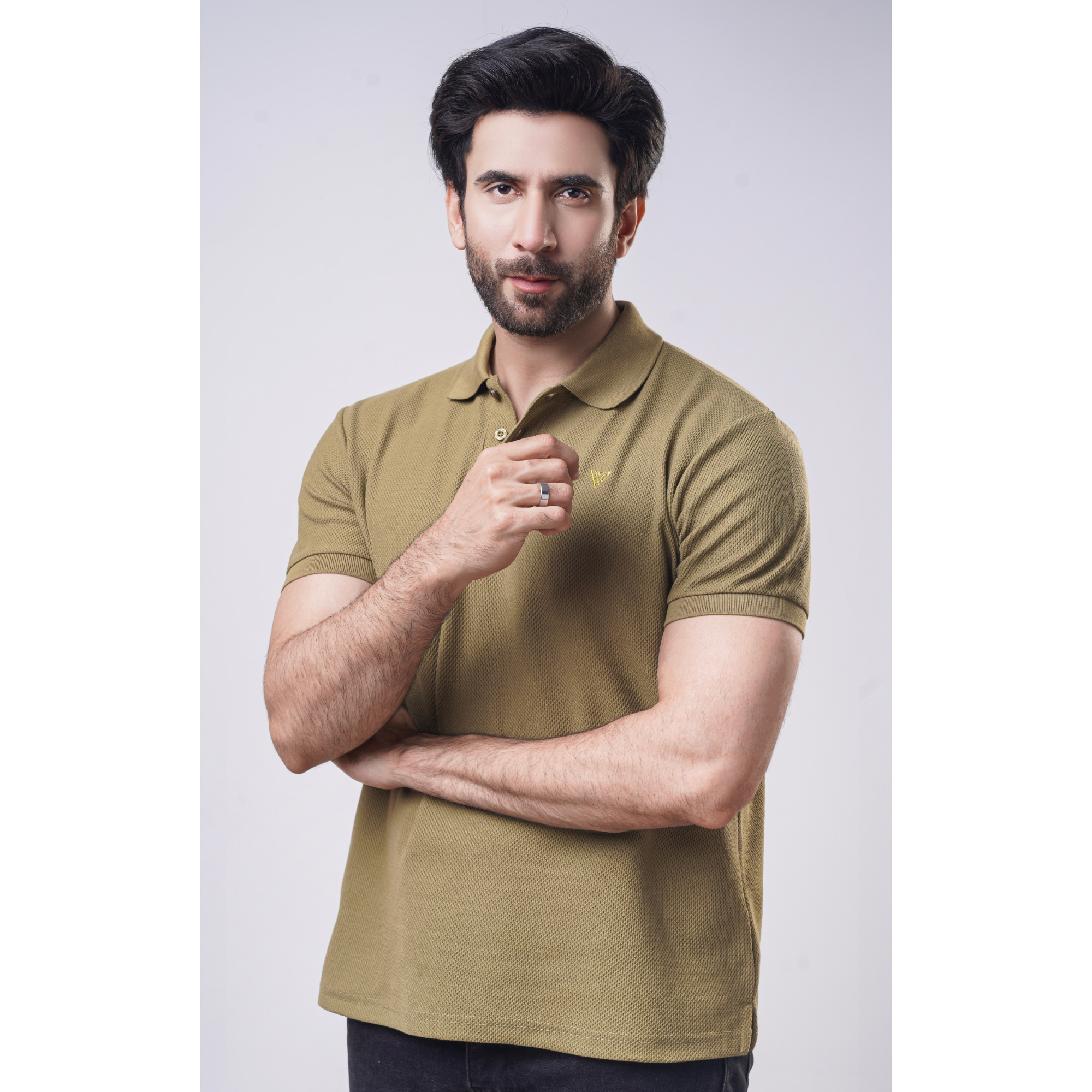 Men's Popcorn Half Sleeve Polo