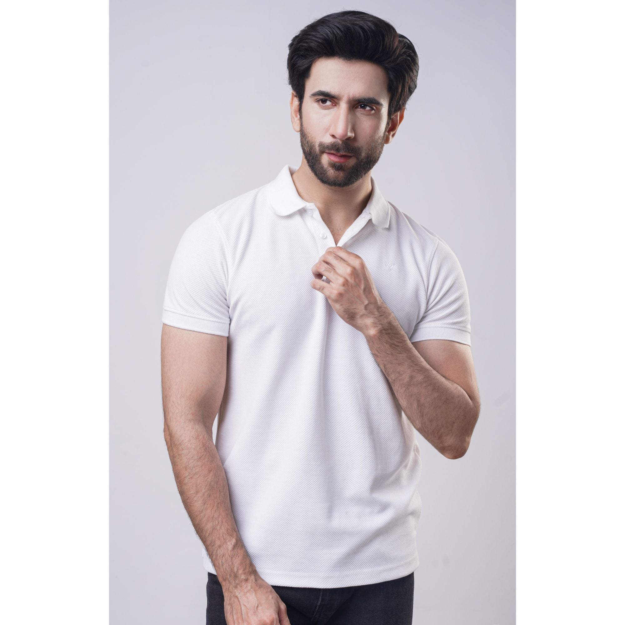 Men's Popcorn Half Sleeve Polo