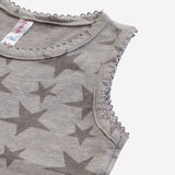 Girls Printed Frock Color Grey Code-A