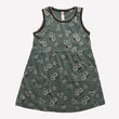 Girls Printed Frock Color Steel-Green Code-A