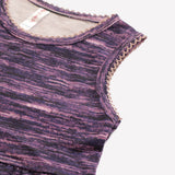Girls Printed Frock Color Purple Code-A