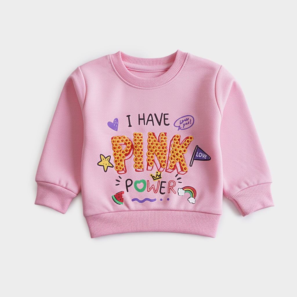 Girls Printed Full Sleeve Sweat T-Shirt (7217)