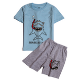 Boys Half Sleeves 2 Piece Suit (Shark)