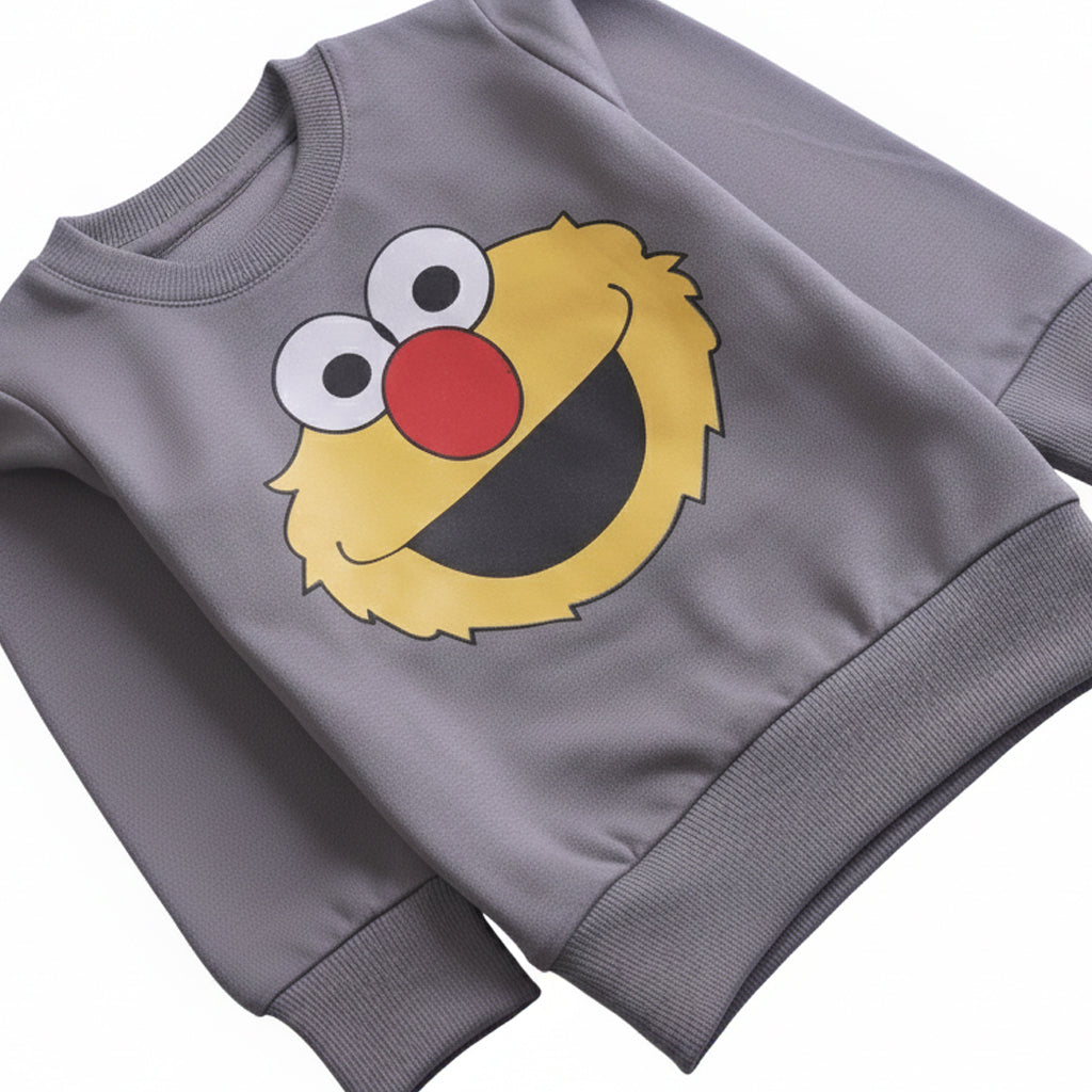 Boys Printed Full Sleeve Sweat T-Shirt (Smiling face)