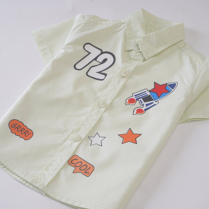 Boys Printed Half Sleeves Shirt