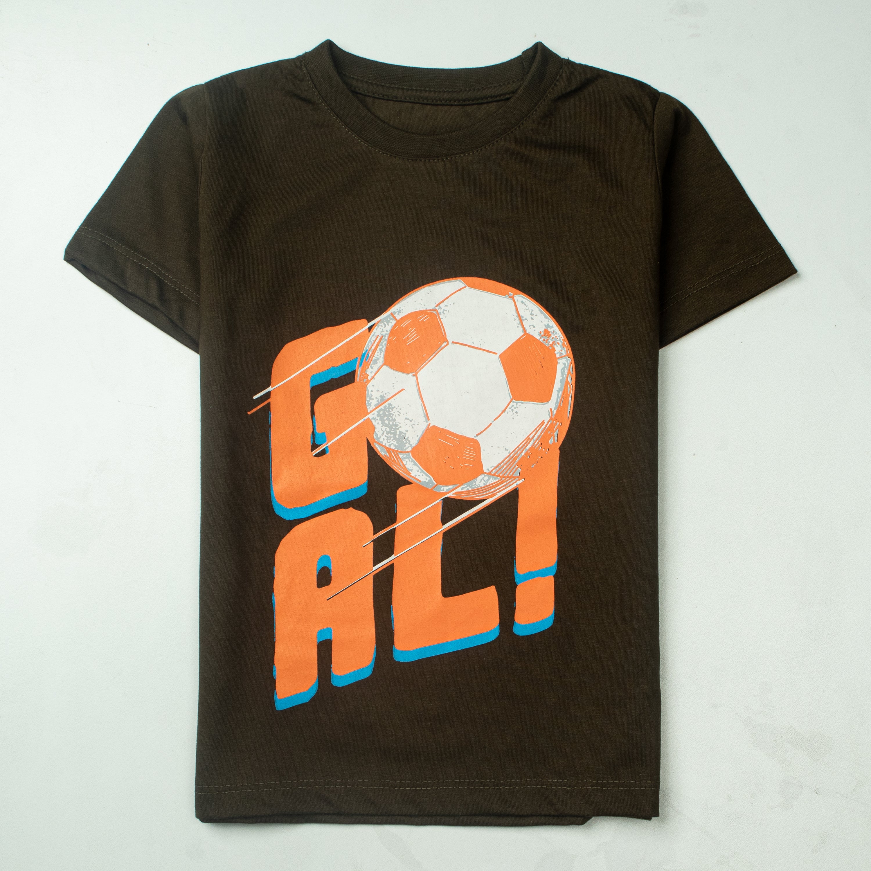 Infant Boys Half Sleeves-Printed T-Shirt (Goal)