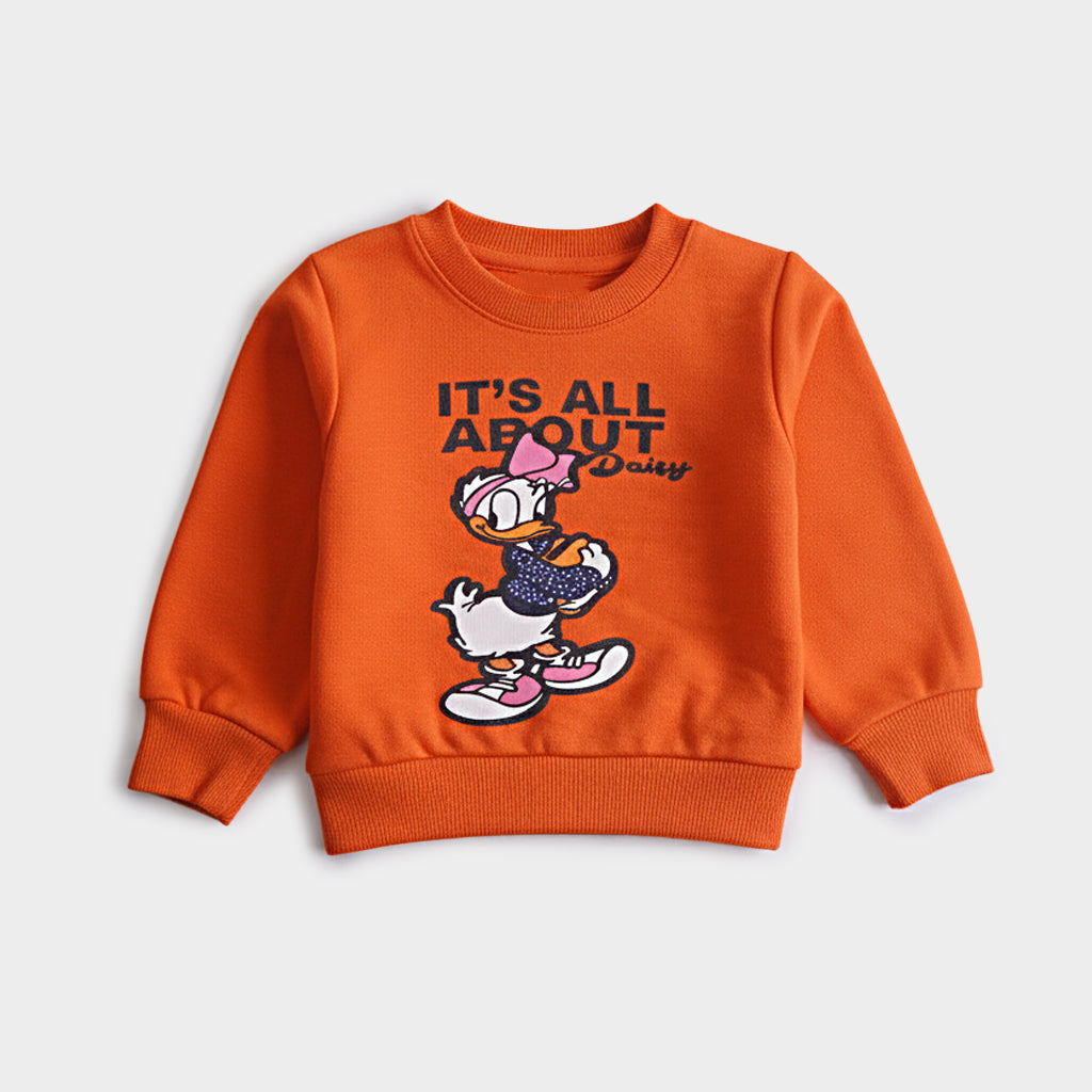 Girls Printed Full Sleeve Sweat T-Shirt (7216)