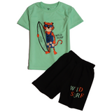 Boys Half Sleeves 2 Piece Suit (Wild)