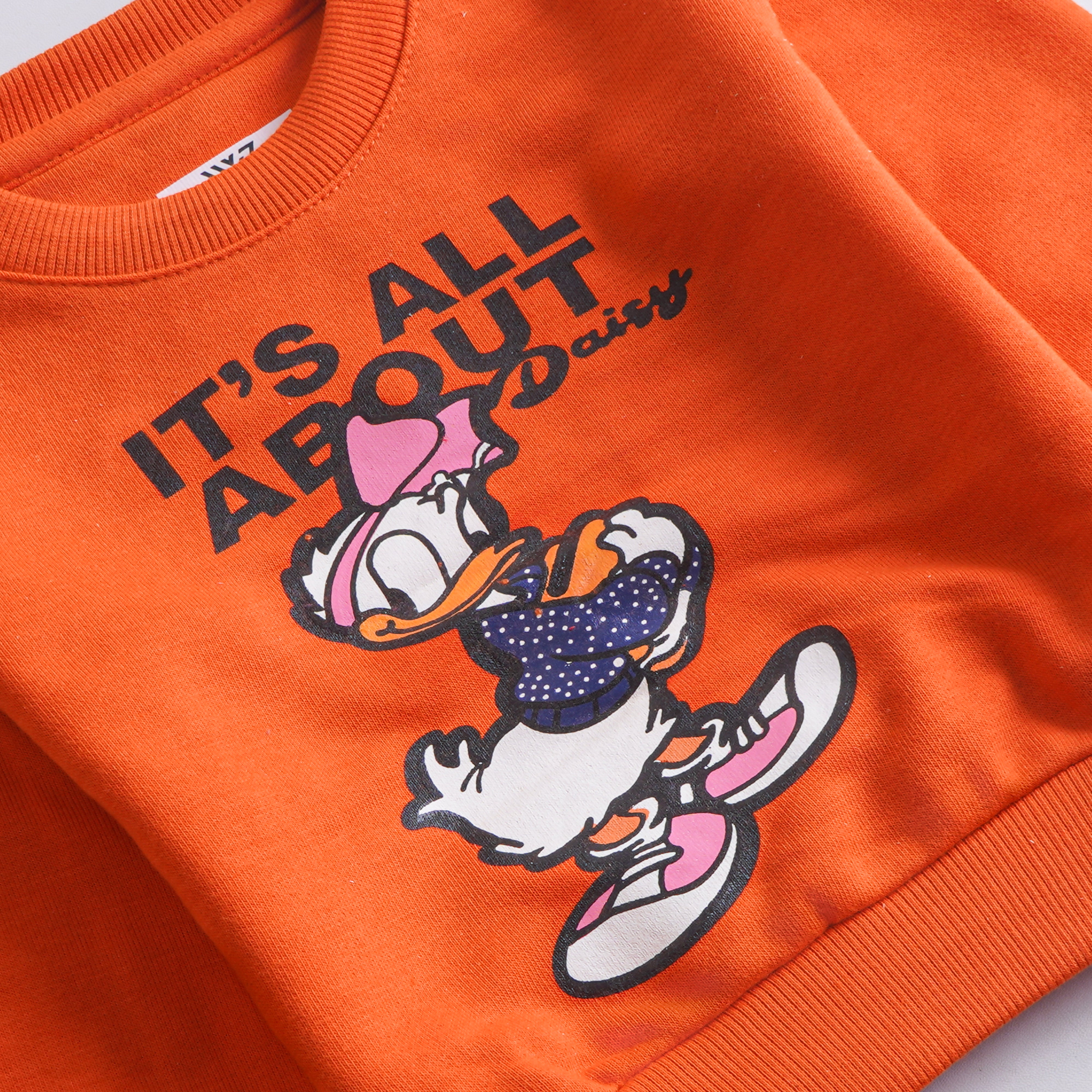 Girls Printed Full Sleeve Sweat T-Shirt (7216)