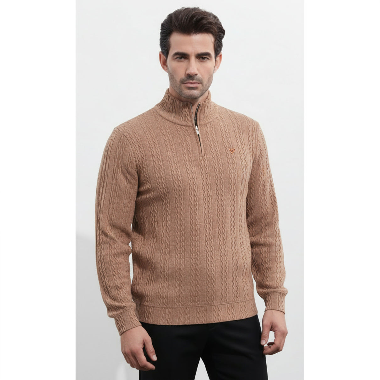 Mens Mock Neck Sweatshirt