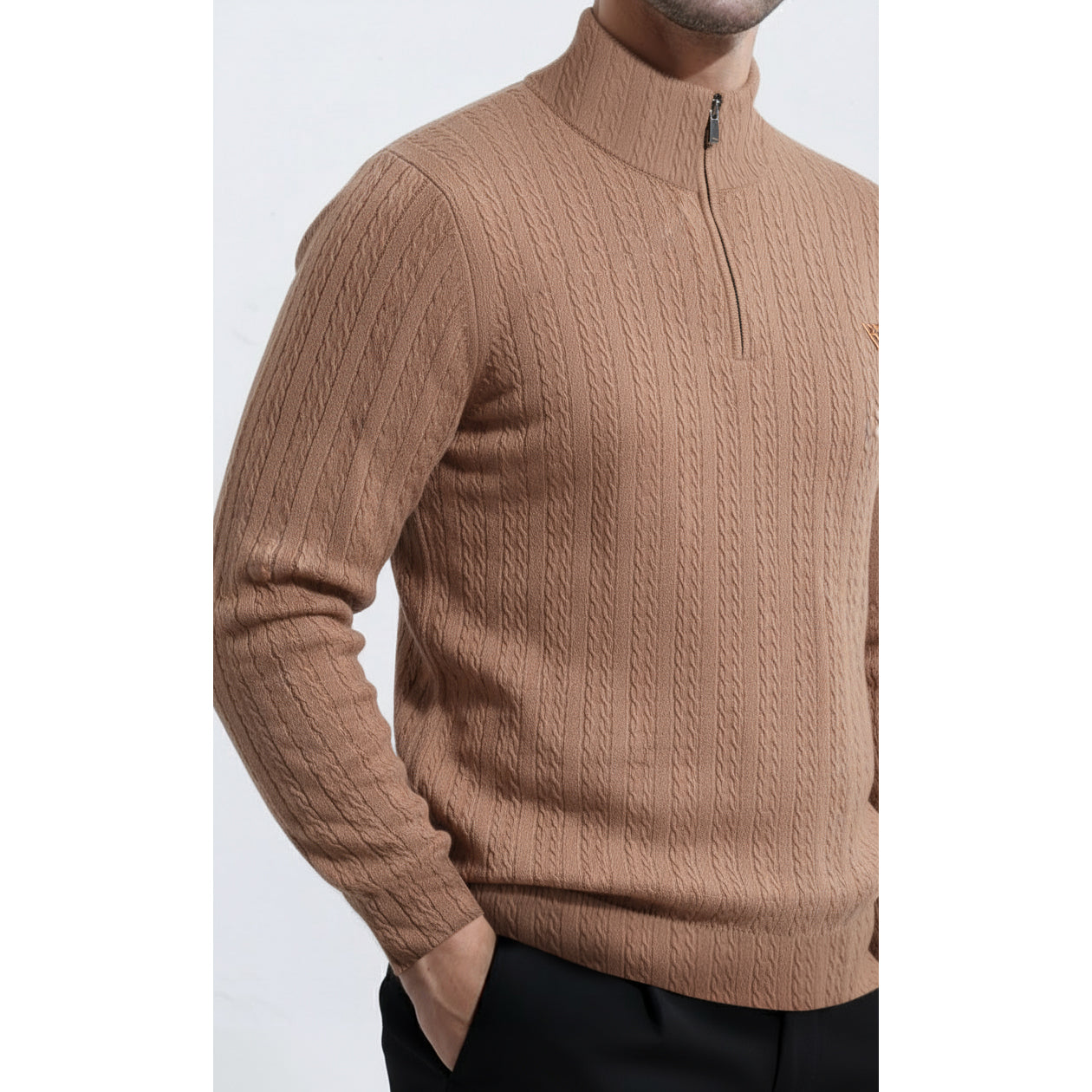 Mens Mock Neck Sweatshirt