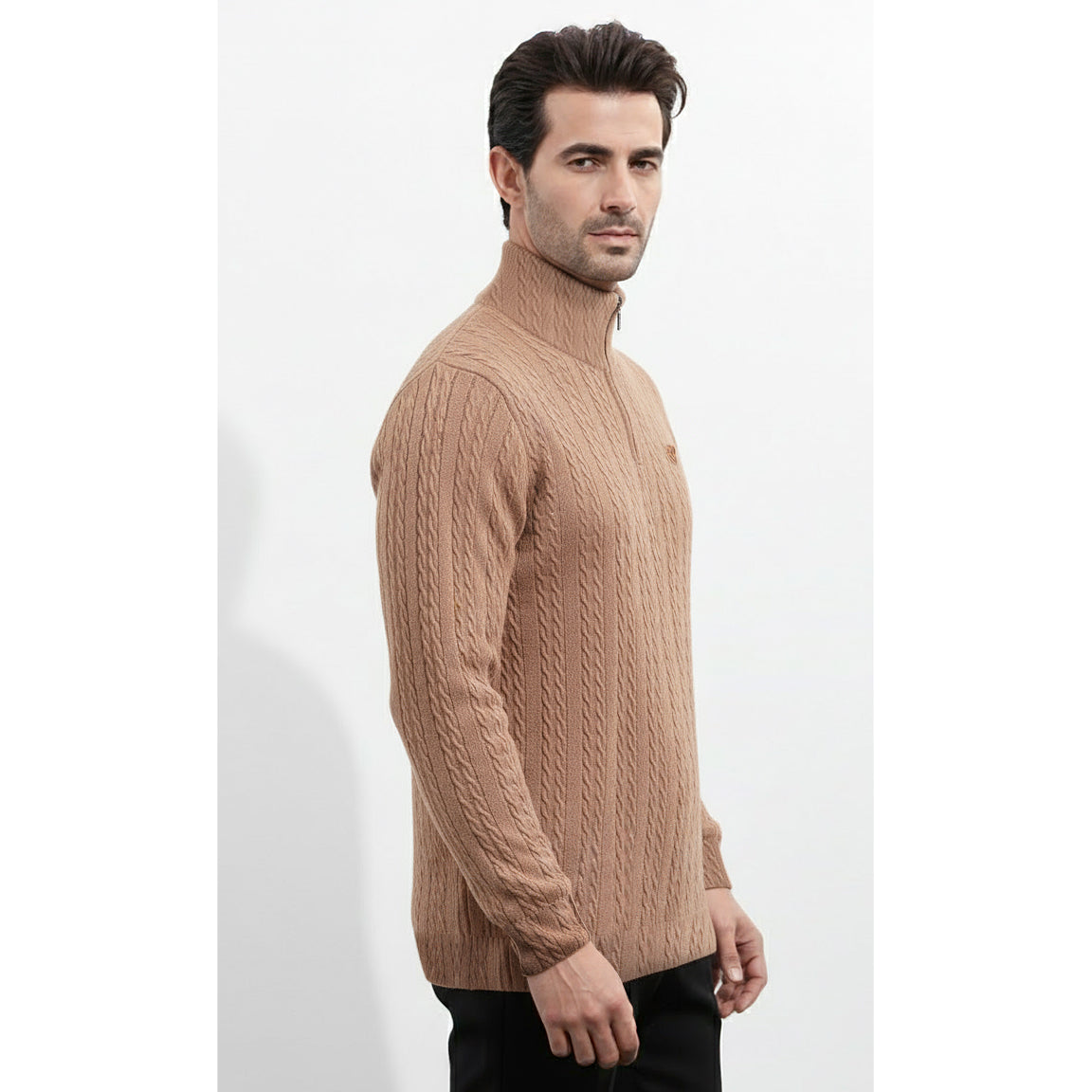 Mens Mock Neck Sweatshirt