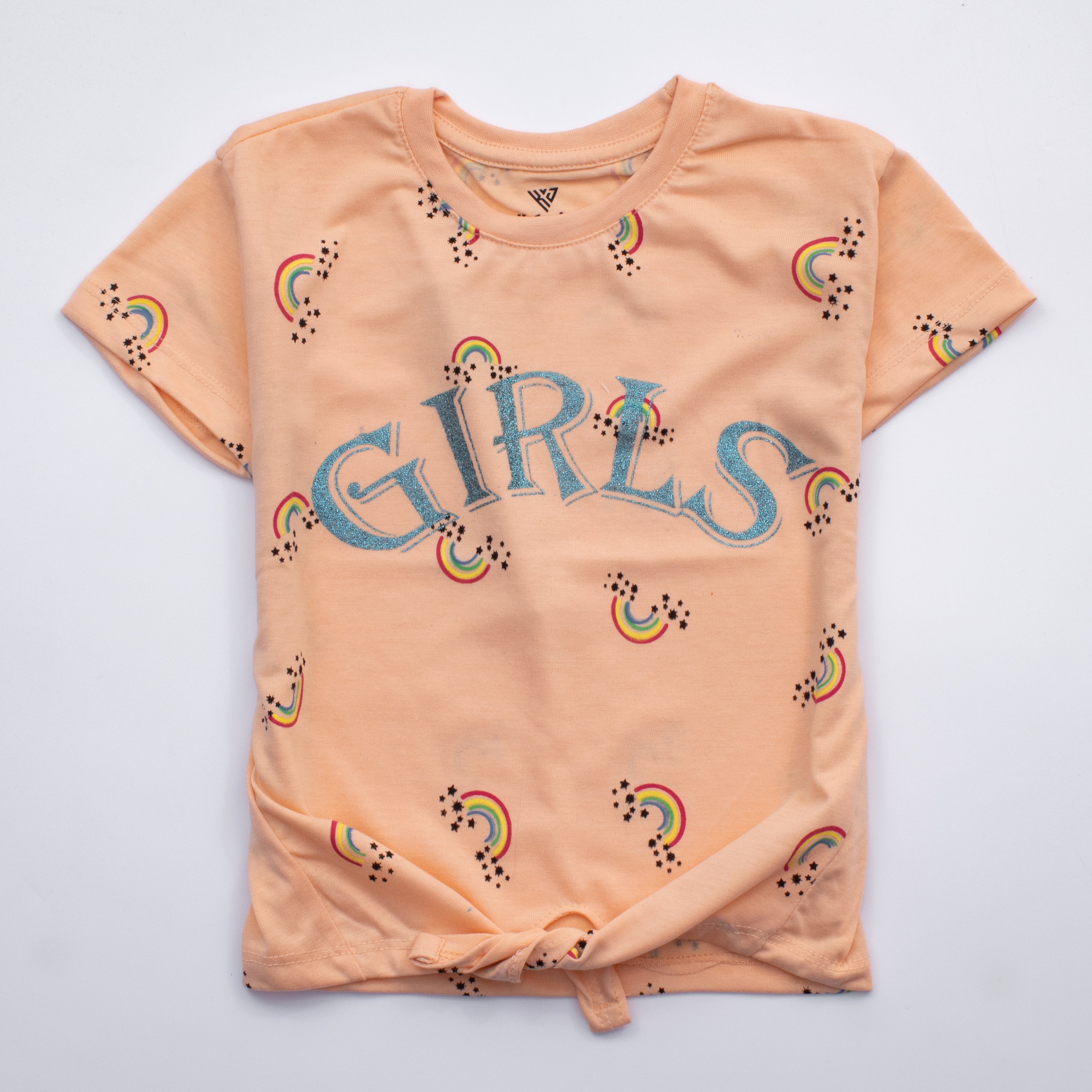 Girls H/S T Shirt Code - ( Girls Rainbow)