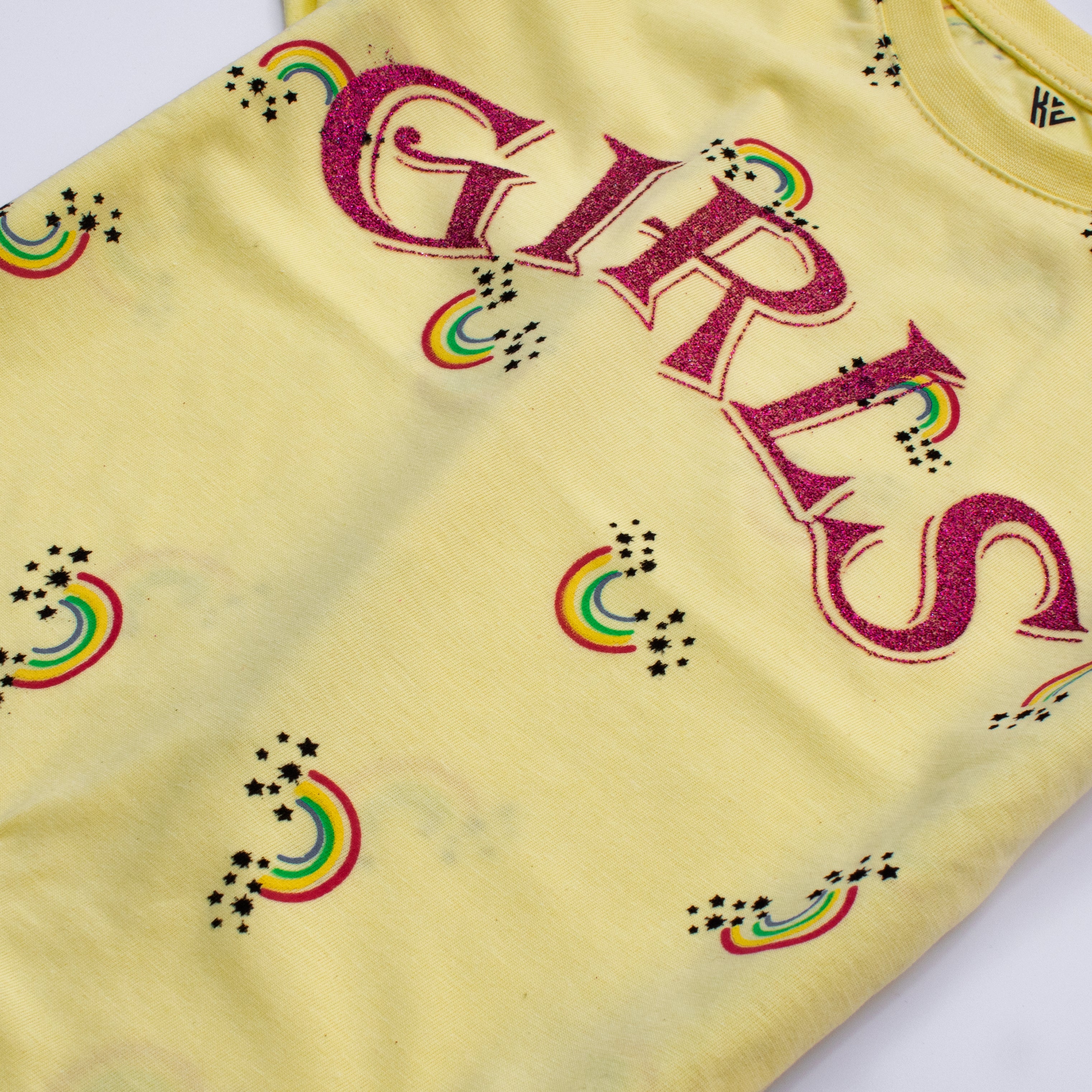 Girls H/S T Shirt Code - ( Girls Rainbow)