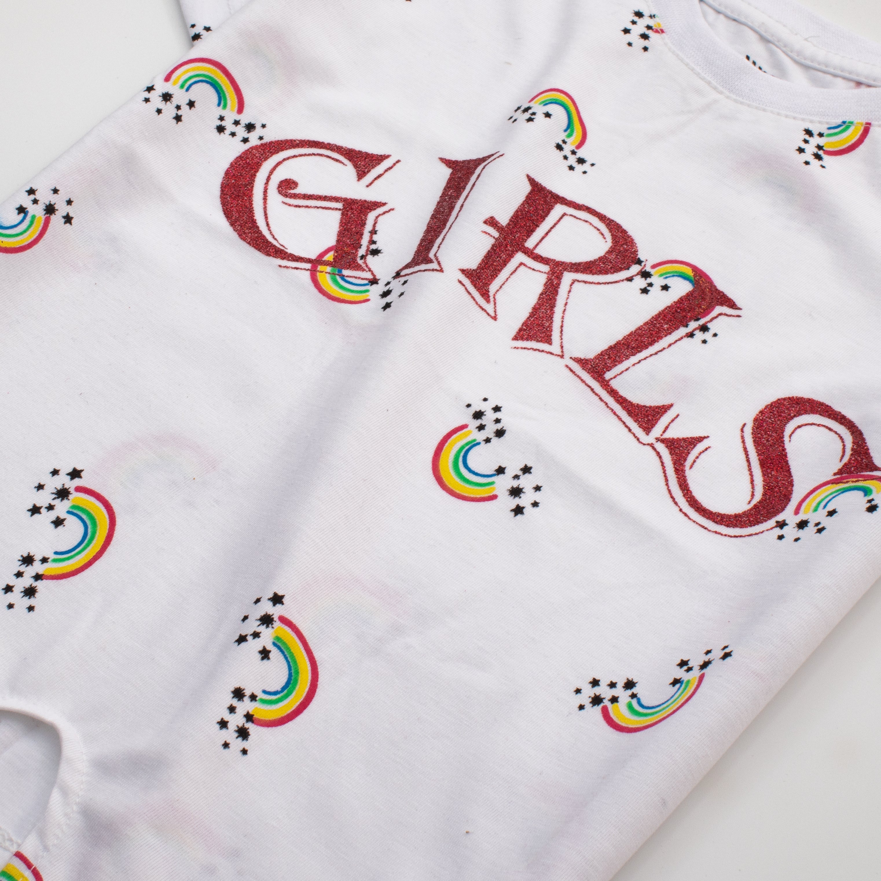 Girls H/S T Shirt Code - ( Girls Rainbow)