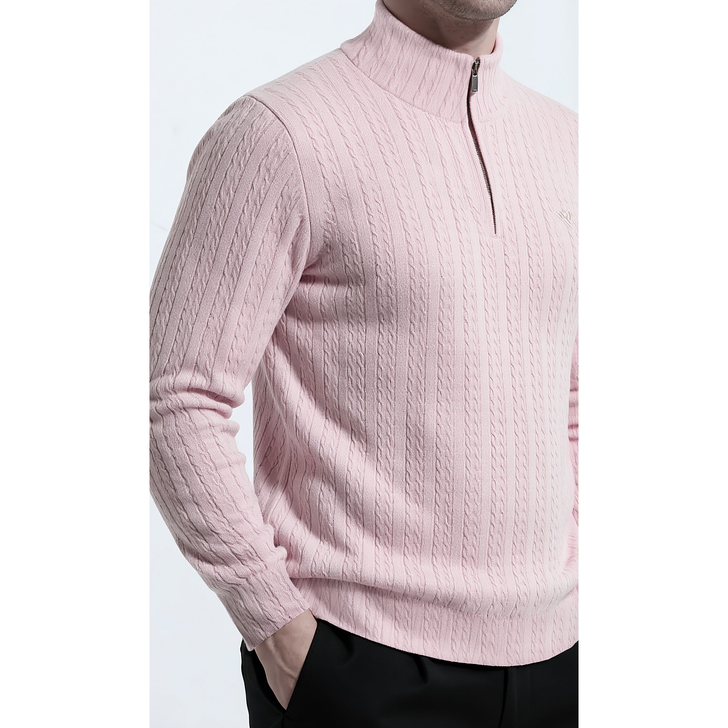 Mens Mock Neck Sweatshirt