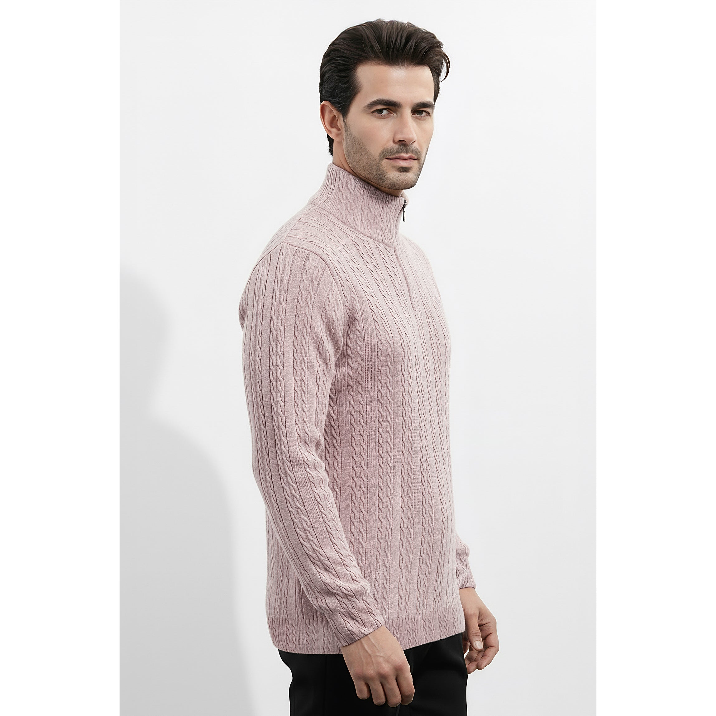 Mens Mock Neck Sweatshirt
