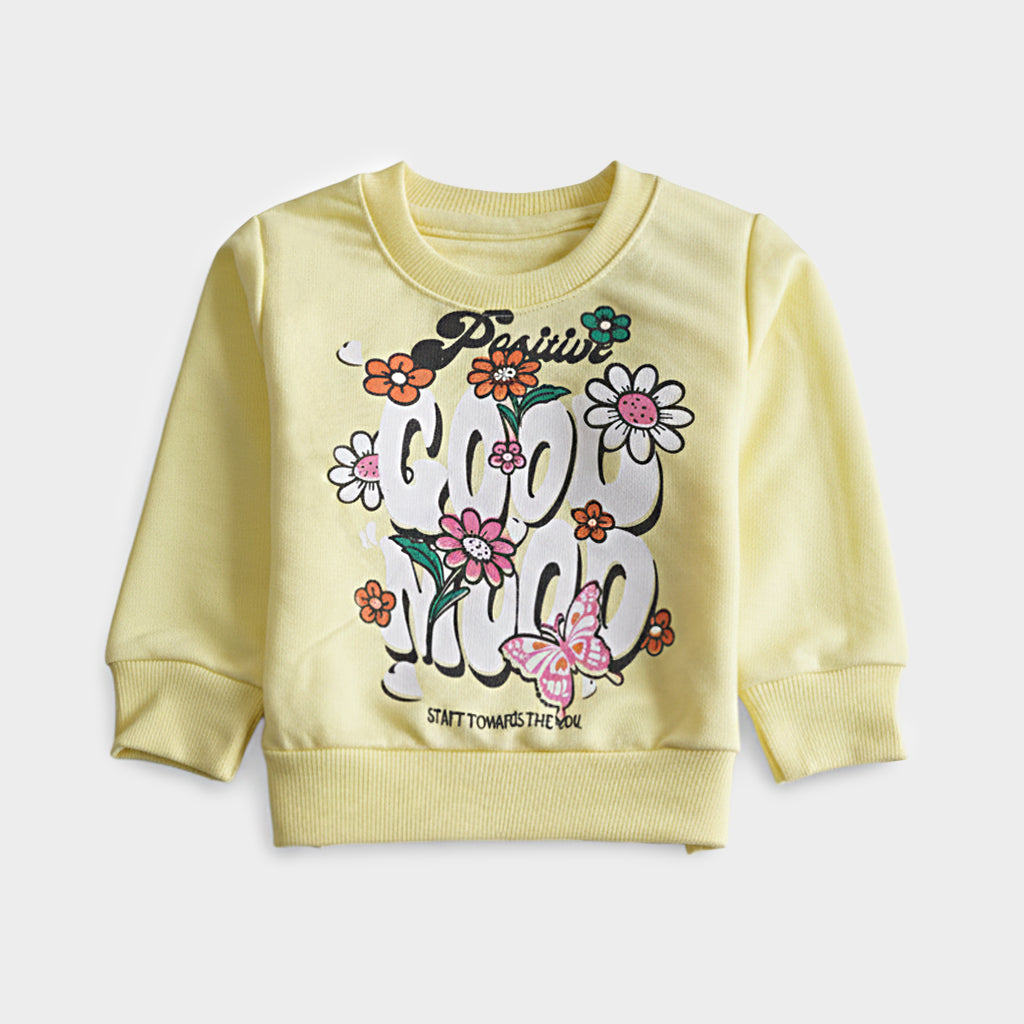 Girls Printed Full Sleeve Sweat T-Shirt (7209)