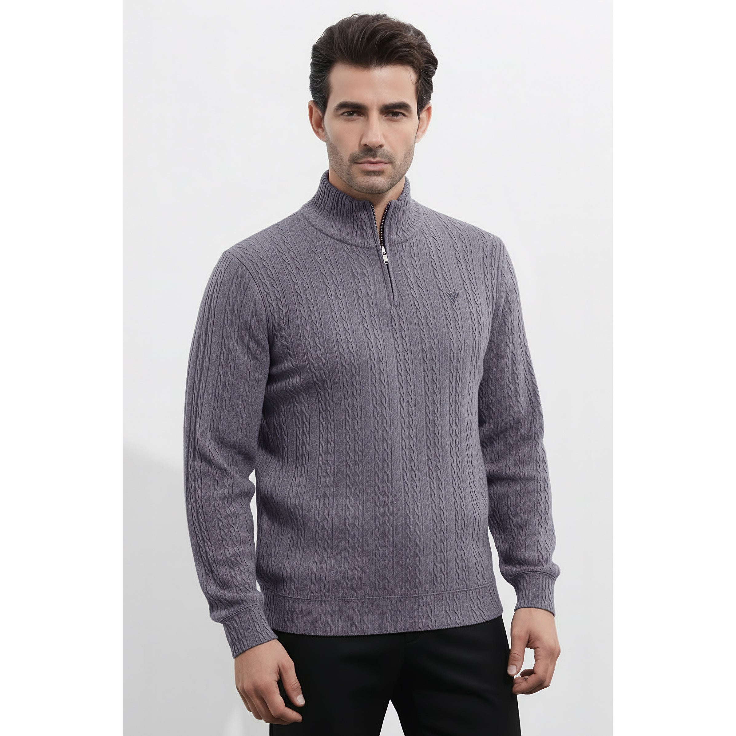 Mens Mock Neck Sweatshirt