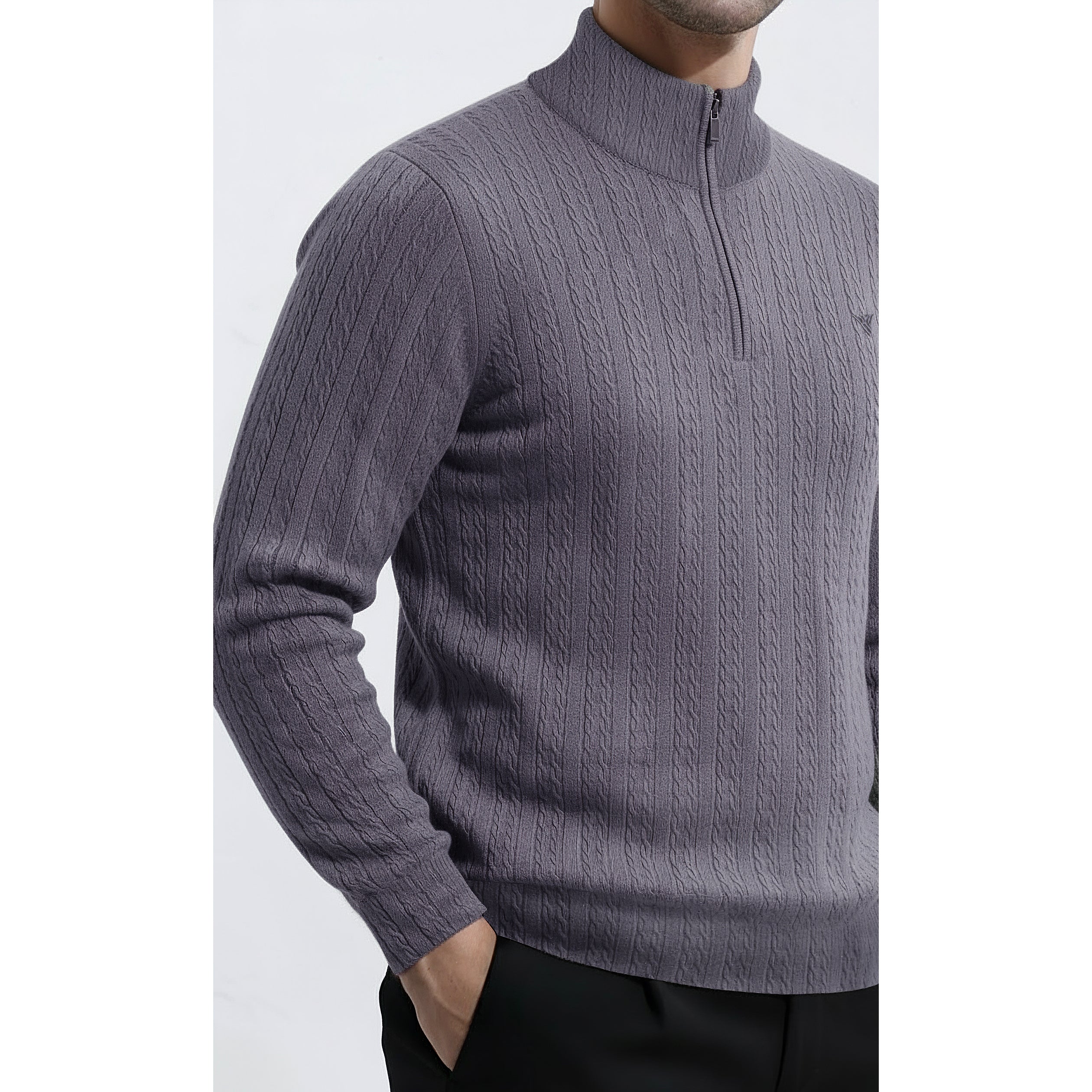 Mens Mock Neck Sweatshirt