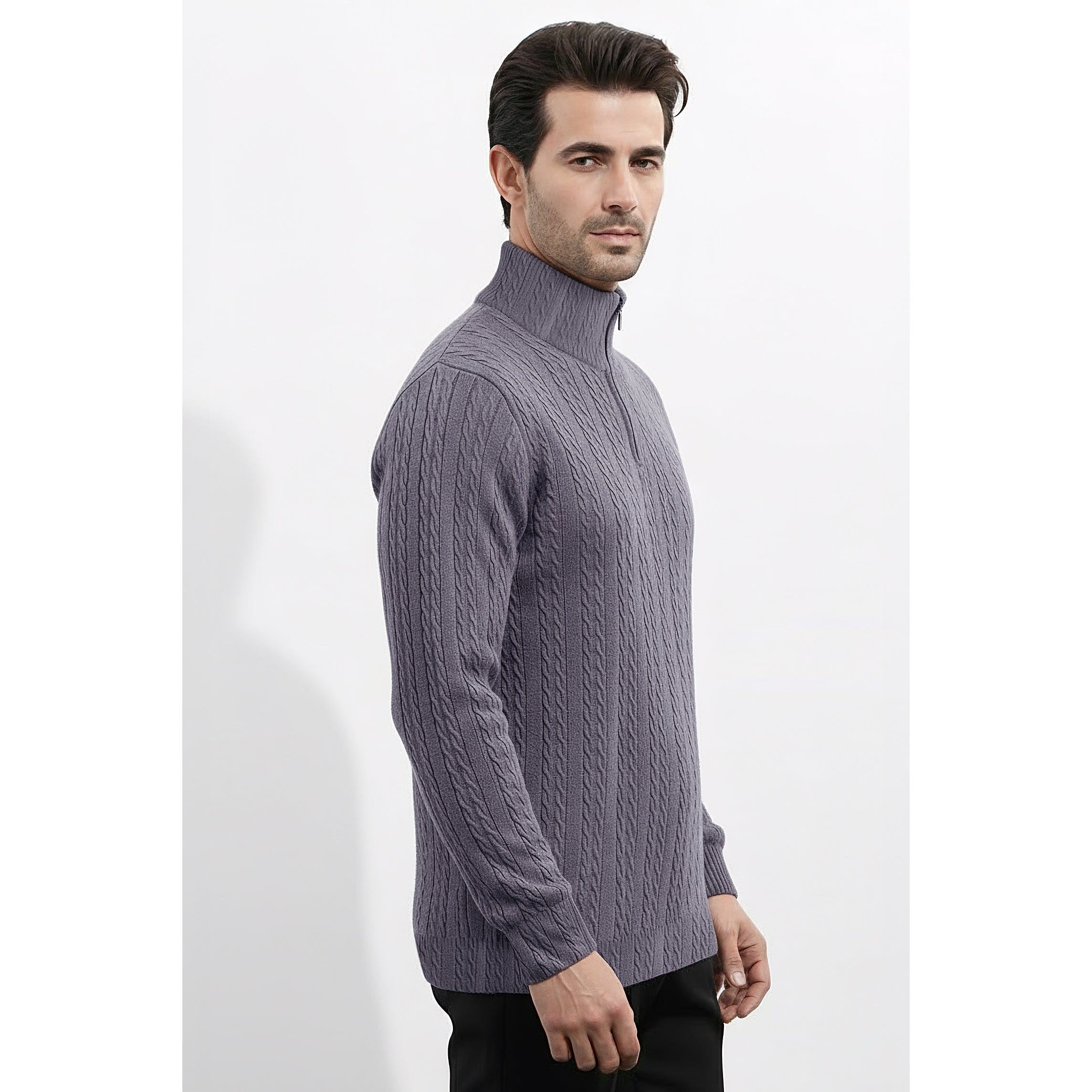 Mens Mock Neck Sweatshirt