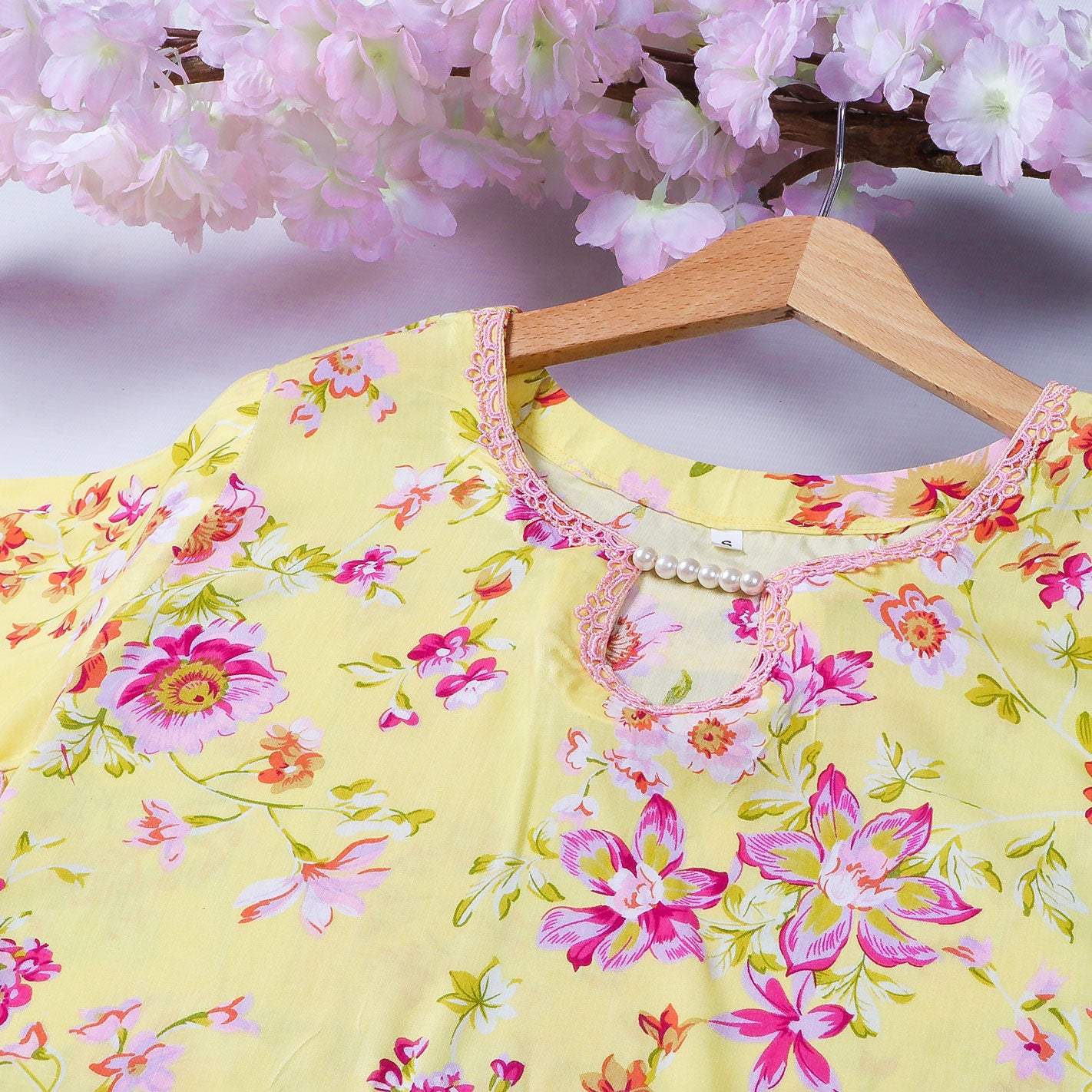 Women's 2Pcs Printed Suit Color Lemon