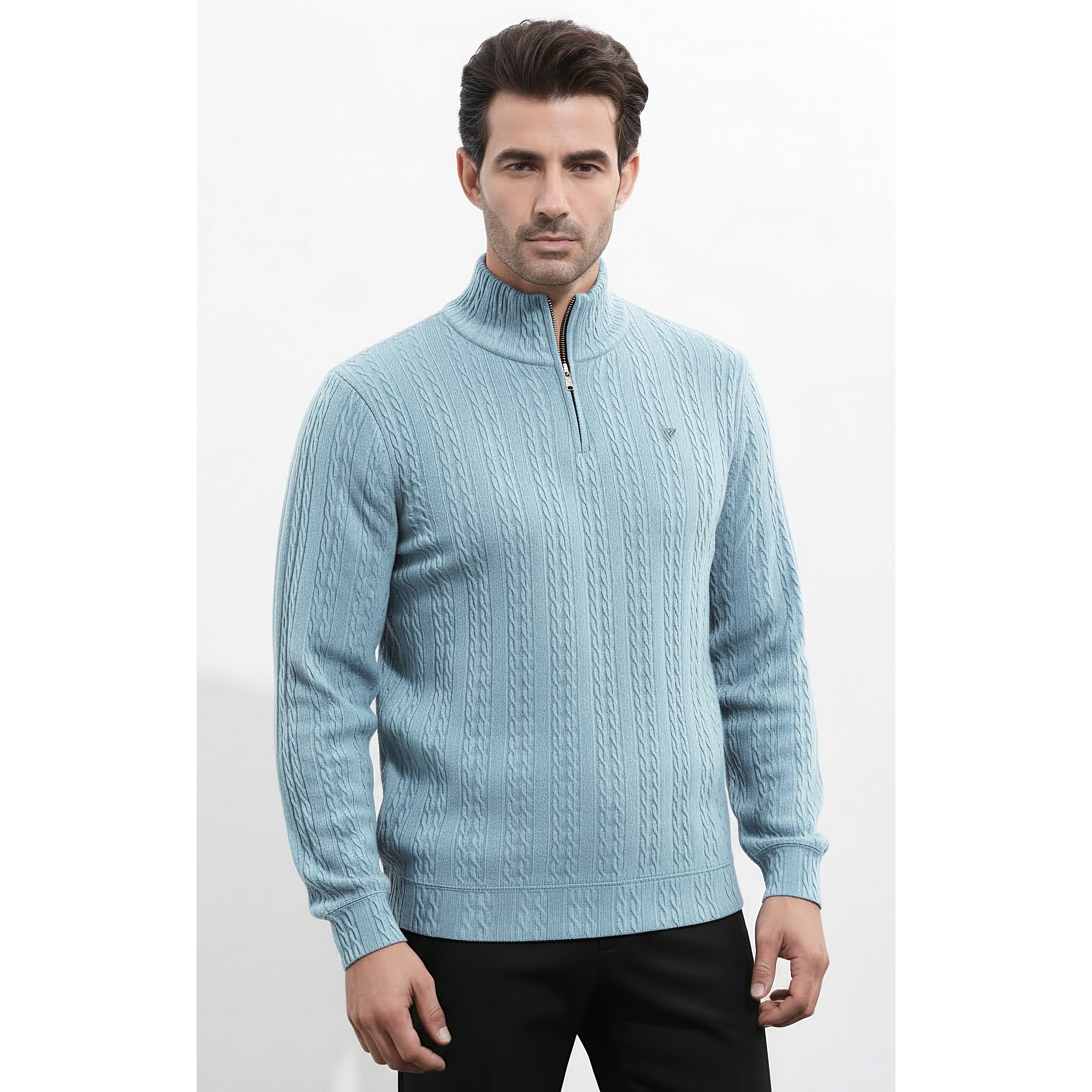 Mens Mock Neck Sweatshirt