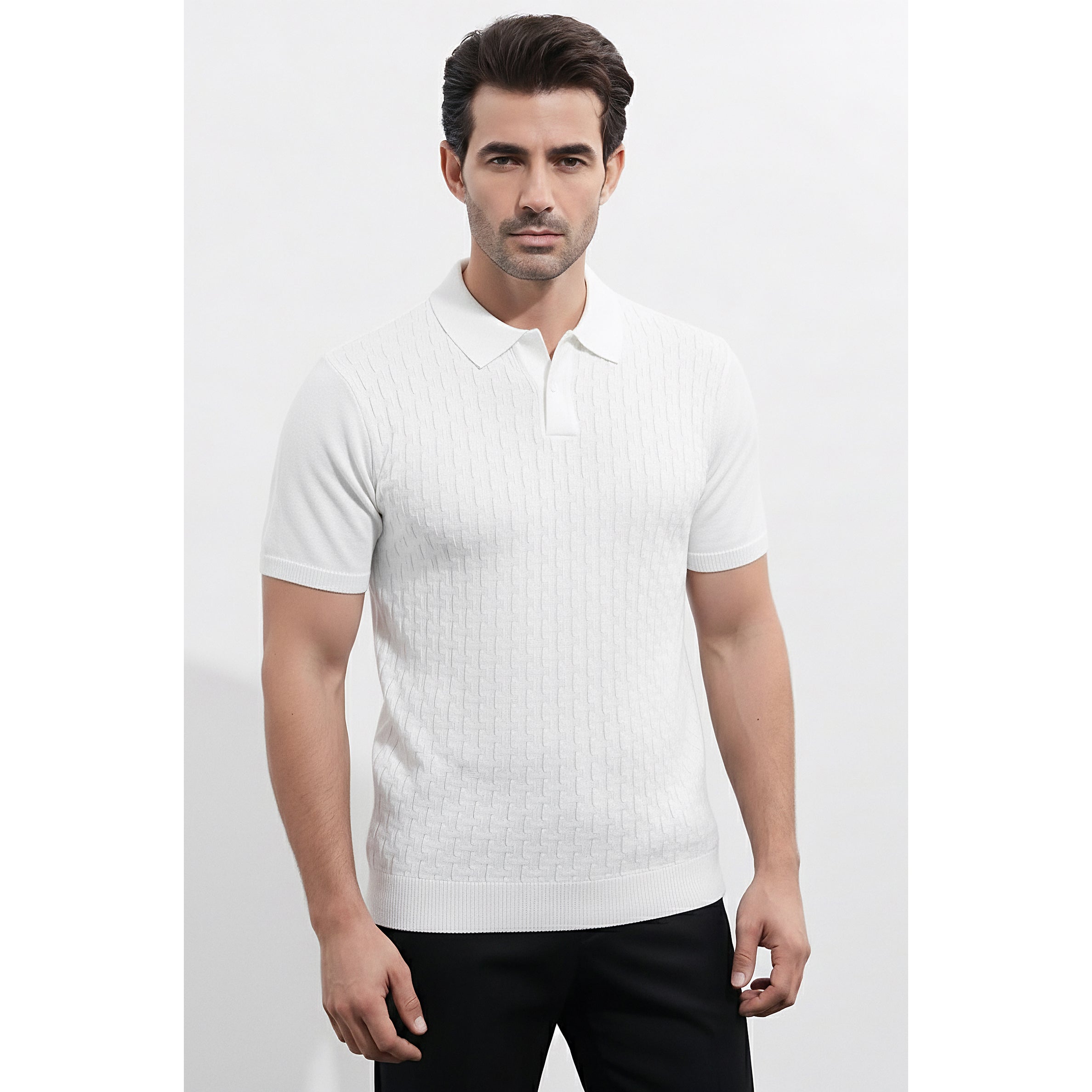 Mens Knitted Polo